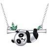 FOMIYES Collana da donna con ciondolo a forma di panda, in lega, per ragazze, graziosa catena per clavicola, leggera, delicata sulla pelle, per occasioni speciali