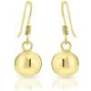 DTPsilver DTP Silver - Orecchini da donna pendenti con Palla/Sfera - Misura 8 x 26 mm - Argento 925 Placcato in Oro 18K