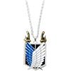 Ticome Collana con ciondolo a forma di ali della libertà, in lega, adatta da indossare in occasione di incontri a tema anime, cosplay, regali per ragazze, adolescenti, donne, uomini, 0, Acciaio