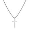 AFSTALR Collana Croce Uomo Oro/Argento Catena Ciondolo Acciaio Inossidabile Gioielli Cristiani per Uomo Donna