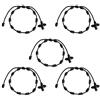 HJYZY 10 pezzi Bracciale Decenario Anudado con Croce Intrecciata Bracciale Rosario Regolabile - Multiplo Colore Adatto per Uomini e Donne, 5-8.5 inches, Nylon