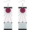 Bkinpid Kengege Tanjiro Orecchini Hanafuda Tanjiro Cosplay Orecchini Anime Gioielli Accessori, Lega di acciaio, Nessuna pietra preziosa
