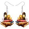 YAYAKO Orecchini pendenti in acrilico a forma di libro divertente, idea regalo per insegnanti e donne, Medio, Acrilico, Non pietra preziosa