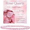 Bivei Quarzo rosa - Amorevole Braccialetto di Cristallo per Donna 4mm Perle Pietra Semipreziosa Naturale Elastico Estensibile Gioiello Regalo Yoga Grande