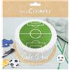 ScrapCooking - Disco di pasta per zucchero al piede Ø 18 cm - Decorazione torta commestibile - Stampa Campo di calcio - Decorazione di compleanno - Verde - 7335