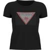 Guess Eco Short Sleeve Python Triangle Tee T-Shirt Donna