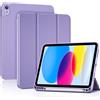 ProCase Cover Per iPad A16 11 Generazione 11 Pollice 2025/10 Generazione 10.9 Pollice 2022 con Full Camera Protezione Morbida TPU Copertura Posteriore -Violetta Chiara