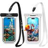 iVoler [2 Pezzi Custodia Impermeabile Smartphone IPX8, Sacchetto Impermeabile Cellulare fino a 7.0'', Universale Cover Subacquea per iPhone 17/16/15 Pro Max, Samsung Galaxy, Xiaomi (Nero+Bianco)