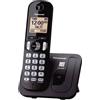 Panasonic Telefono cordless Panasonic KX-TGC210, singolo apparecchio, nero, display digitale