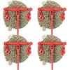 VEVOR Fissatore a catena, kit di fissaggio da 8 mm con capacità di carico di lavoro di 2,45 tonnellate e due ganci di presa, include (4) fissatori a cricchetto - (4) catene da 6,4 m di grado 80, pacchetto di trasporto per il traino e il trasporto di …