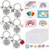 Lohenyor Set da 6 Pezzi Regalo Maestre Fine Anno - Portachiavi con Scritta "Grazie Maestr