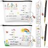 Xuniea 2 Set Regali Maestra Fine Anno Include 2 Segnalibri Maestra 2 Pochette 2
