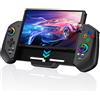 KICKDOT Controller switch con joystick Hall per Nitendo Switch/OLED, Switch Pro Telecomando con luce RGB/Turbo/Doppio motore/4 slot di gioco, Joypad cablato di ricambio per controller Nintendo Switch