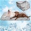EXPAWLORER Tappetino rinfrescante per cani, 71 x 120 cm, extra large, per cani, gatti, animali domestici in estate, mantiene fresco, lavabile, coperta antiscivolo per griglia divano letto all'aperto