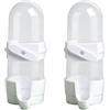 Generico Bird Water Dispenser - 2 Pack (90ml & 200ml) Pet Dispenser | Hanging Automatic Pet Water Feeder Leak-Proof PP Drinking Bottle For Parakeet, Parrot, Lovebird, Canary, Hamster & Small Animals