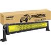 RIGIDON Barra Led Fuoristrada, 22 pollici 55 cm 270W Barra Luce Led, Led Light Bar Per Auto Camion SUV 4x4 Veicoli Barca, Impermeabile Faretti Fendinebbia, 3000K Giallo Offroad Luci di Lavoro a Led
