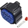 EVURU 1/2/5/10/20 / set 10 pin Auto Faro del faro Balck Impermeabile Socket Elettrico Connettore femminile Compatibile con ANATRA Hyundai HP406-10021. (Color : 10p female, Size : 1 SET_10P)