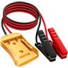 CHEEYYIIE Morsetti per cavi di avviamento con adattatore per batteria Dewalt 20 V, batteria portatile da 0,8 m, 8 AWG, cavi di avviamento per auto con strumento