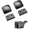 TCMI Tour Pack - Chiusure con distanziatori e coperchio per bagagliaio, compatibile con Harley Davidson Touring Classic Electra Glide Road Glide Road Glide Road King CVO 1993-2013 2012, colore: nero