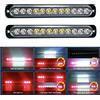 Willpower 2pz LED Lampada di Emergenza Strobo 12LED Rosso Bianco Lampeggiante Luci 12V 24V 18 Modalità Barra Luminosa per Camion Rimorchi Auto Camper Fuoristrada Trattori Sicuro Faretti Fendinebbia