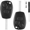 Alppihym Confezione da 2 Portachiavi Auto a 3 Bottoni Ricambio Compatibile Clio, Modus, Twingo, Compatibile Kangoo, Laguna, Master, Trafic, Duster, Espace, Vivaro, Dacia