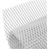 AggAuto 100x33cm Argento griglia universale da corsa in 6x12mm Esagonale, griglia in lega di alluminio per auto, griglia per radiatore automobilistico