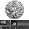 Anwlki Medaglia di San Cristoforo per Auto Ø 3,4 cm Medaglia di San Cristoforo Proteggici Torna a Casa in Sicurezza Regalo con Magnete e 3 Adesivi Doppio Lato, 1 Pezzo di Ferro (Argento Antico)