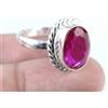 Anello In Argento 925 Con Rubellite Naturale Ovale 12.15 Ct AGI, Mis. 9.25