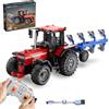 JAMARA CADA 402908 - Trattore con traino 1:17, 2,4 GHz, mattoncini RC, mattoncini da costruzione, trattore agricolo, modellino telecomandato, giocattolo per bambini dai 8 anni in su, idea regalo