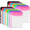 JoyMaxJoy Cartelle portadocumenti A4 in plastica, perforate, 11 fori, raccoglitori espandibili, cartelle per 2/3/4 anelli con bottone automatico ed etichetta, fogli mobili, trasparenti, per ufficio, scuola