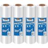 TAPEBEAR Pellicola Imballaggio Trasparente 38cm x 230M, Pellicola Estensibile Industriale, Plastica Pellicola Protettiva, Per Pallet e Pellicola Termoretraibile, Traslochi, 4 Rotoli