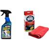Ma-Fra, Trattamento 3in1 Tessuti, Deterge e Smacchia Tessuti Delicati, Velluti e Alcantara, Rinnova i Colori e Dona una Fresca Nota di Profumo, Formato 500ml & 1Shine Interni