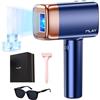MLAY Epilatore IPL T14 - 96,39% riduzione dei capelli in 4 settimane, 500 milioni di flash, senza dolore con sistema di raffreddamento (non laser), adatto per tutti i tipi di pelle, blu