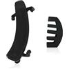 DAZZLUXE 1 supporto a spalla per violino nero, 1 silenziatore nero, supporto universale per violino 4/4 e 3/4, supporto per spalla e imbottiture in plastica, accessorio per violino