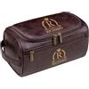 Aiebill Kit Dopp in pelle da uomo, borsa da toilette personalizzata con incisione personalizzata, regalo per marito, papà, fidanzato, matrimonio, compleanno, anniversario, Caff scuro, Misura unica, Beauty