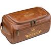 Aiebill Kit Dopp in pelle monogrammata per uomo, borsa da barba personalizzata, astuccio da viaggio personalizzato per testimoni dello sposo, fidanzato, papà, nonno, compleanno, Natale, festa del papà