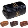 Aiebill Kit Dopp da uomo personalizzato - Borsa da toilette in pelle PU con incisione personalizzata, organizer da viaggio regalo per lui, marito, papà, fidanzato, compleanno, Natale, Nero , Misura unica