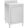 vidaXL Mobiletto da Cucina Commerciale in Acciaio Inox 60x60x96 cm