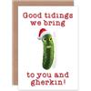 Wee Blue Coo Card Christmas Xmas Merry Happy Gherkin Tidings Present Gift