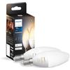 Philips Hue White Ambiance, Lampadina LED Smart, Bluetooth, Attacco E14, 5W, Dimmerabile, Luce Bianca da Calda a Fredda, confezione da 2