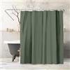Americanflat Tenda Doccia 180x200 cm Verde a Tinta Unita - Tenda per Doccia con Anelli in Metallo e 12 Ganci - Shower Curtain per Bagno Resistente all'Acqua in 100% Poliestere