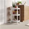 NOBILI Carrello portaoggetti 40x70h cm bianco con 3 ripiani - Mayi