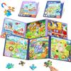 Wdmiya Puzzle magnetici per bambini 3 Anni, 2 Set Puzzle Magnetico Giochi a Tema Foreste e Vigili del Fuoco, Giochi da Viaggio Gioco Educativi, Giocattolo in Aereo Auto Treno, Regali Di Compleanno