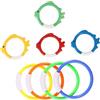 MOLUCKFU Anelli da Immersione per Piscina 8 Pezzi in Plastico per Ragazzo Ragazza | Set Colore Casuale, Giochi Acquatici Estivi, Adatti a Sessioni di Allenamento e Divertimento in Acqua