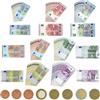XingRuize 180 Banconote Giocattolo, Inclusi 7 Tagli da 5/10/20/50/100/200/500, 20 Pezzi per Ogni Taglio, più 40 Monete, Banconote Giocattolo False in Europer per Giochi di Ruolo e Apprendimento