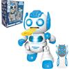 Lexibook, Powerman® Shoot, Il mio primo robot lanciadischi, Robot telecomandato programmabile, suona musica e balla, effetti sonori e luminosi, 12 dischi di gommapiuma, ROB17