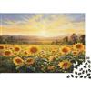 OTBSDNKZZ Bouquet di rosa di girasole Puzzle 1000 Pezzi Regalo Perfetto, Bouquet di girasole e rosa viola, Puzzle Decompressivo Educativo, Intrattenimento Creativo