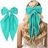 WLLHYF Fermagli per capelli con grande fiocco, a coda lunga, in raso francese, spille per capelli in morbido raso satinato, fermagli per capelli con fiocco in metallo, accessori anni 90 per feste, per