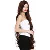 WIG ME UP-VK-40-33H27 Parrucca Donna Estremamente lunga Leggermente riccia Ondulata Riga in mezzo Castano rossiccio Biondo Mèches