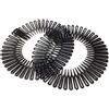 LNYMZD 2 pezzi Pettine estensibile nero a cerchio pieno, pettine per capelli estensibile in plastica, fascia per capelli, supporto per acconciature, accessori per capelli lunghi e corti, cerchietti e fasce